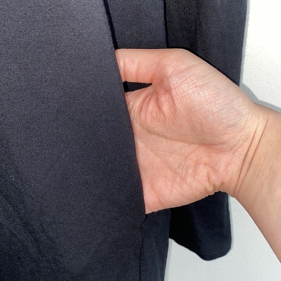 lnbf Bamboo Long Line Open Cardigan Black - Picture 4 of 8